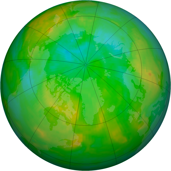 Arctic ozone map for 30 July 1982